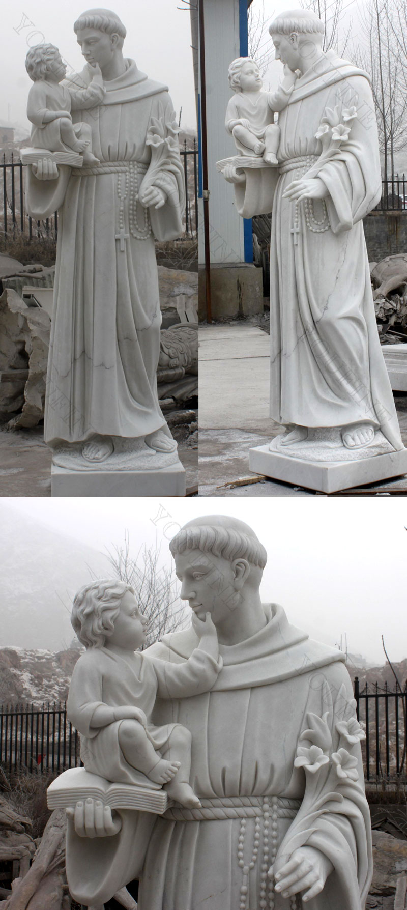 Religious marble statues of St. Anthony designs