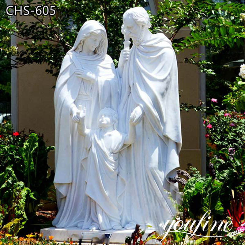 Life Size Catholic Marble Holy Family statue for garden Supplier CHS-605