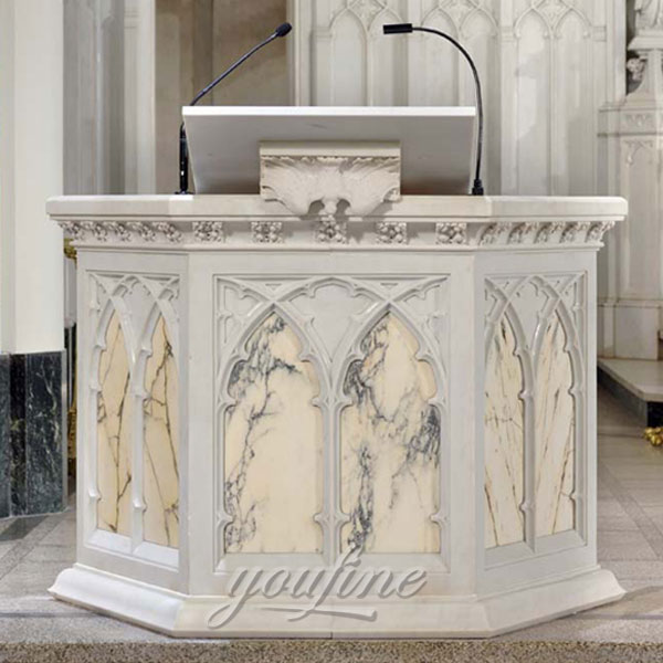 Church decor hand carving white marble altar religious statues for sale