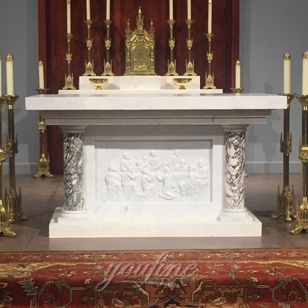 Church Decorative White Marble Altar Table Designs on Stock