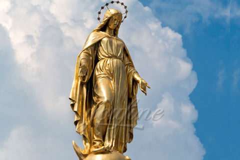 Decorative Casting Bronze Virgin Mary Statue for Outdoor Decor