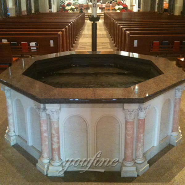 Buy Luxury Catholic Marble Water Font for Church Decor