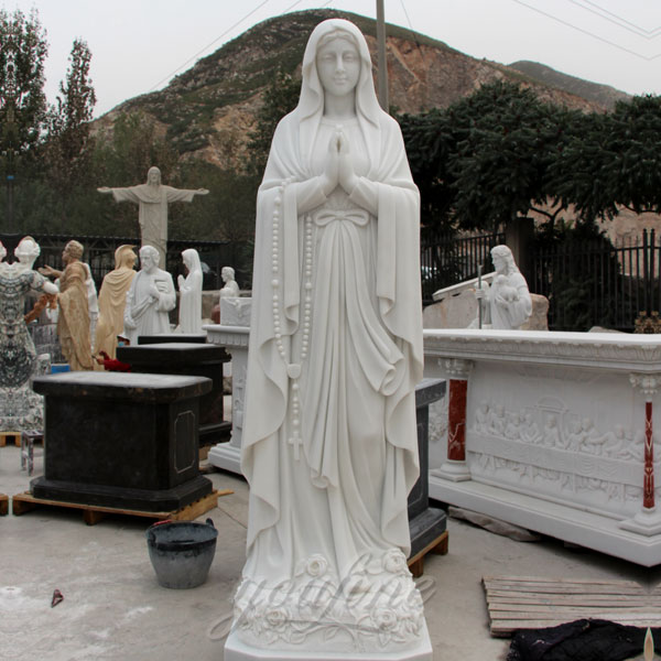 CHS-264 Great marble catholic statues of blessed mary our lady of Lourdes on discount sale for church decoration