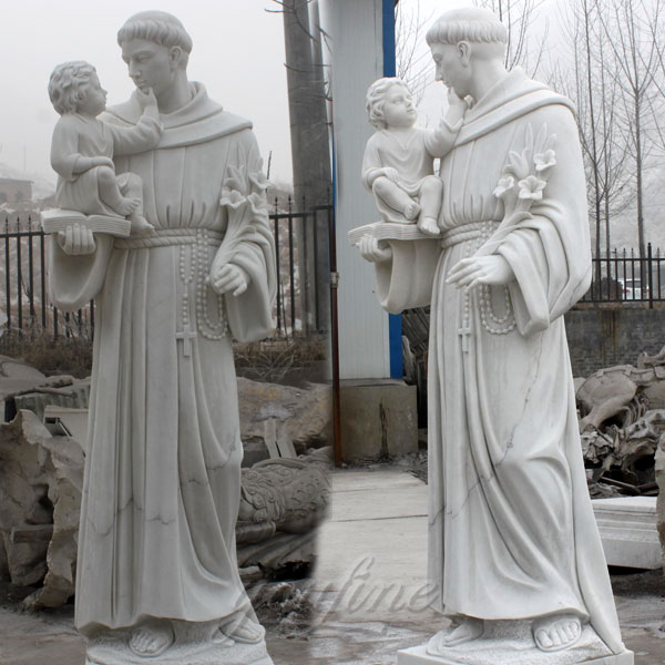 Catholic garden saint marble statues of St. Anthony for sale