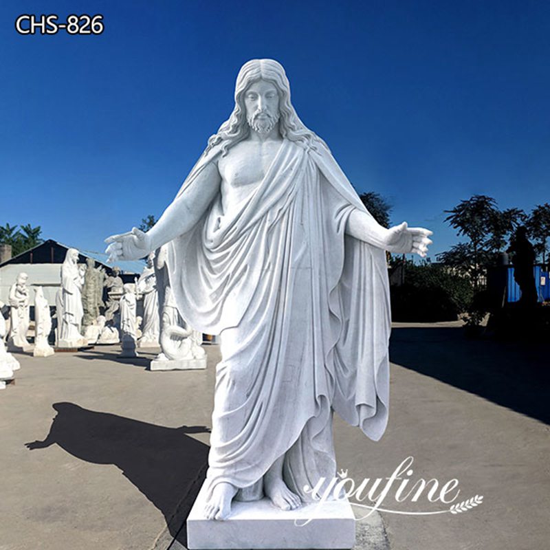 Hand Carved Marble Jesus Statue Open Hands Supplier CHS-826