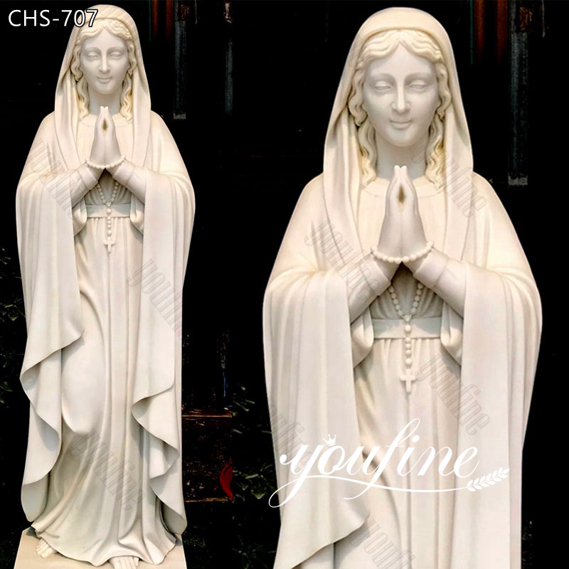 Natural Marble Virgin Mary Statue Church Decor Supplier CHS-707