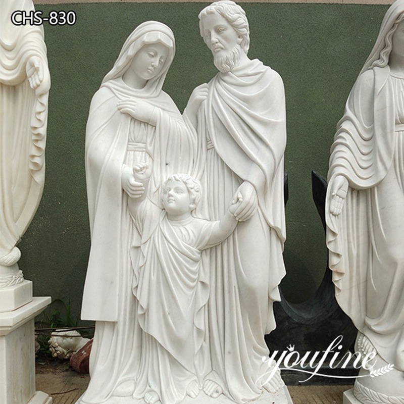 Hand Carved Marble Holy Family Sculpture Religious Decor Supplier CHS-830