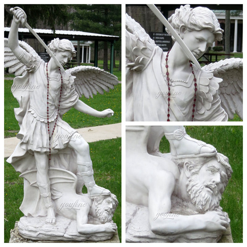 marble st Michael statue -YouFine Sculpture