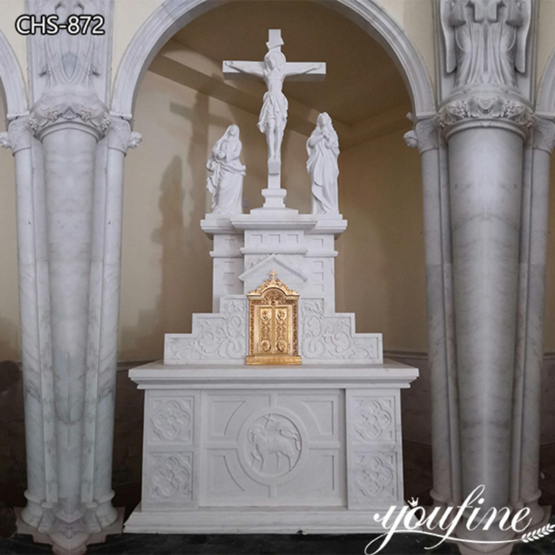 White Marble Altar Table Church Supplier Best Online CHS-872