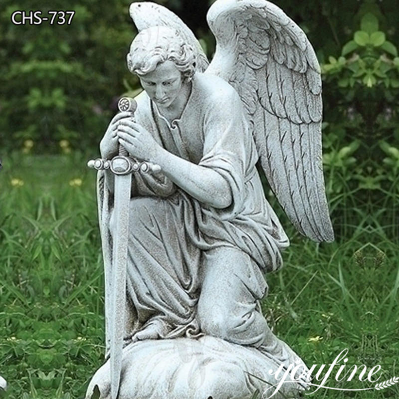 Classic Marble St Michael Statue Garden Decor Supplier CHS-737