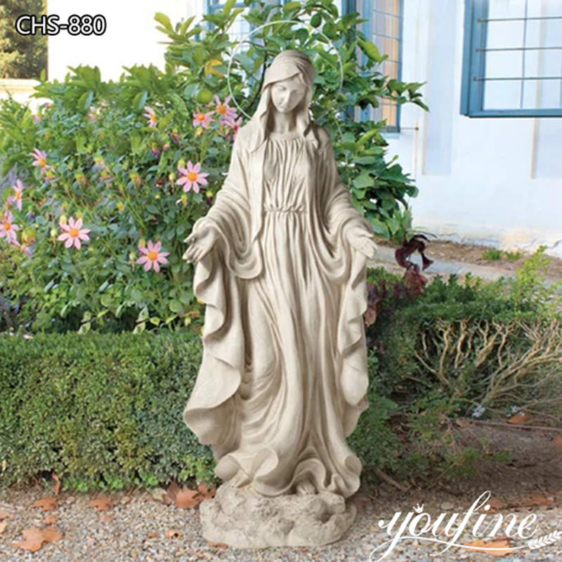 High-quality Marble Virgin Mary Statue Outdoor Decor Supplier CHS-880