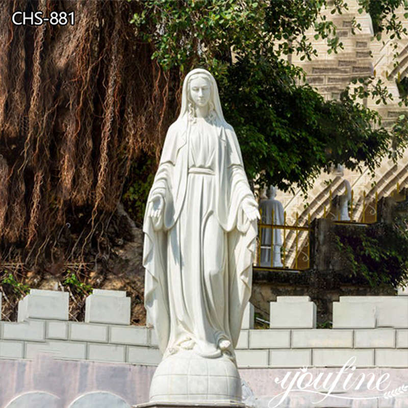 Large Marble Virgin Mary Statue Outdoor Decor Supplier CHS-881