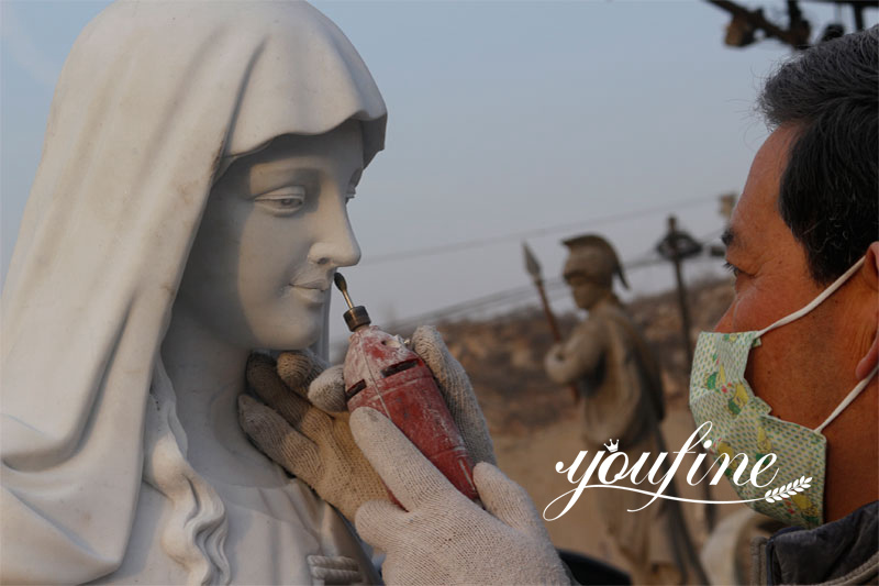 white virgin Mary statue -YouFine Sculpture