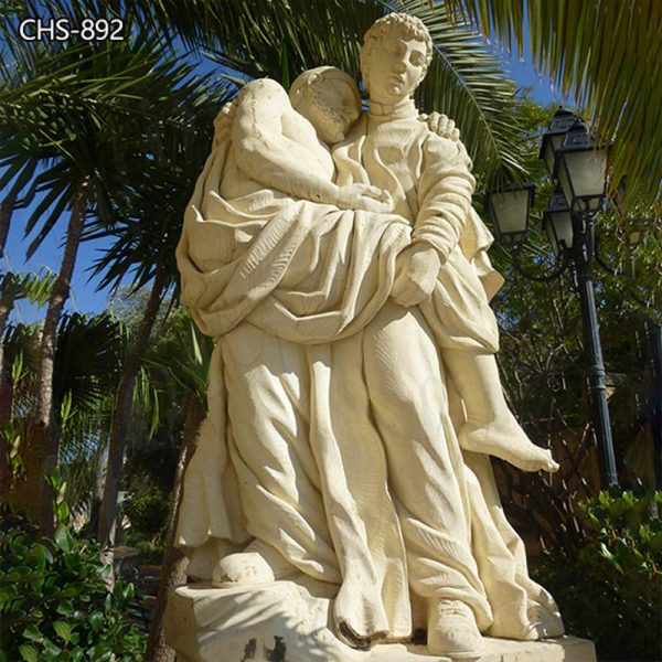 Hand Carved Marble St Aloysius Statue Catholic Decor CHS-892