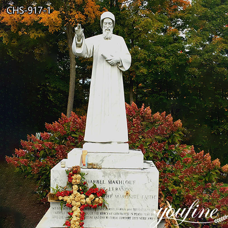 Marble Saint Charbel Religious Statue Outdoor Garden CHS-917