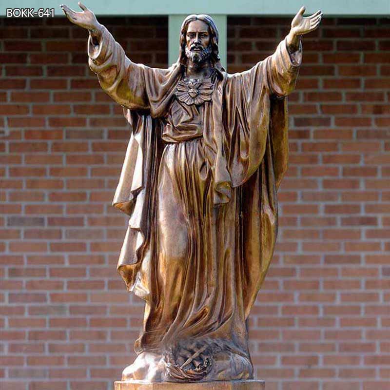 Life Size Bronze Jesus Statue with Open Arms for Church BOKK-641