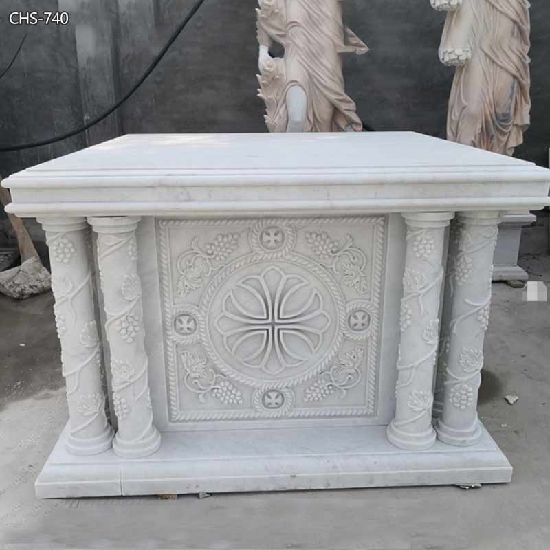 Classical White Marble Altar Sculpture for Church on Sale CHS-740