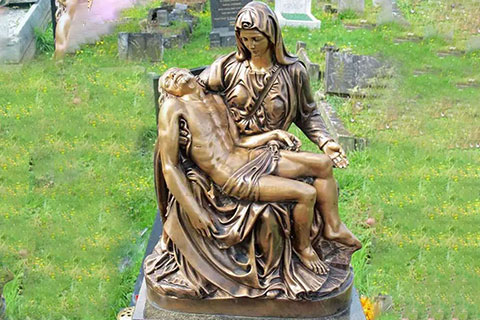 Michelangelo Artwork Replica Bronze Pieta Statue for Church BOKK-612