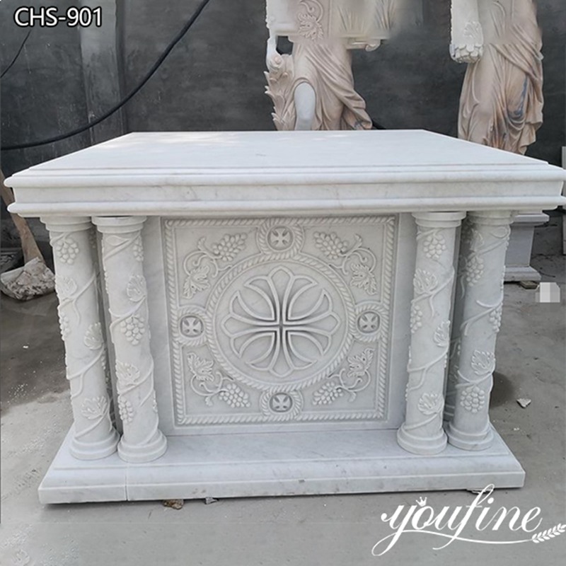 Classical White Marble Altar Sculpture for Church on Sale CHS-901