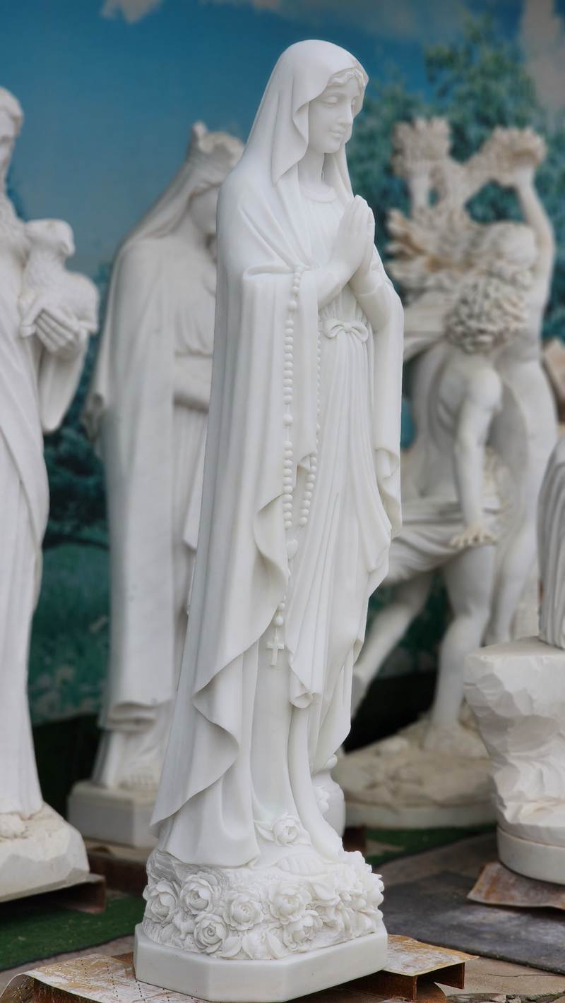 marble Virgin Mary statue (3)