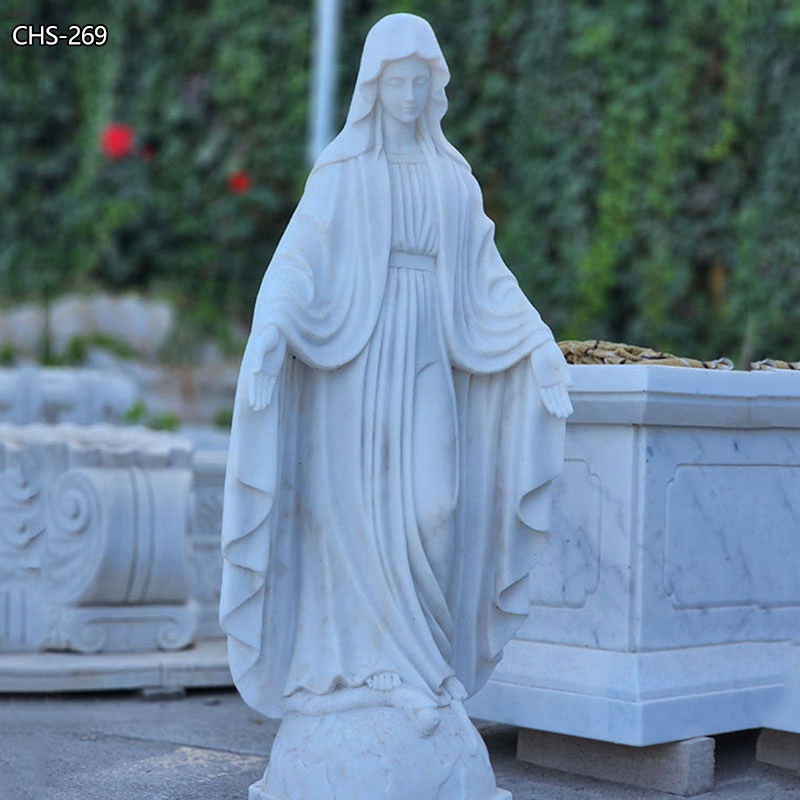 marble Virgin Mary statue (1)