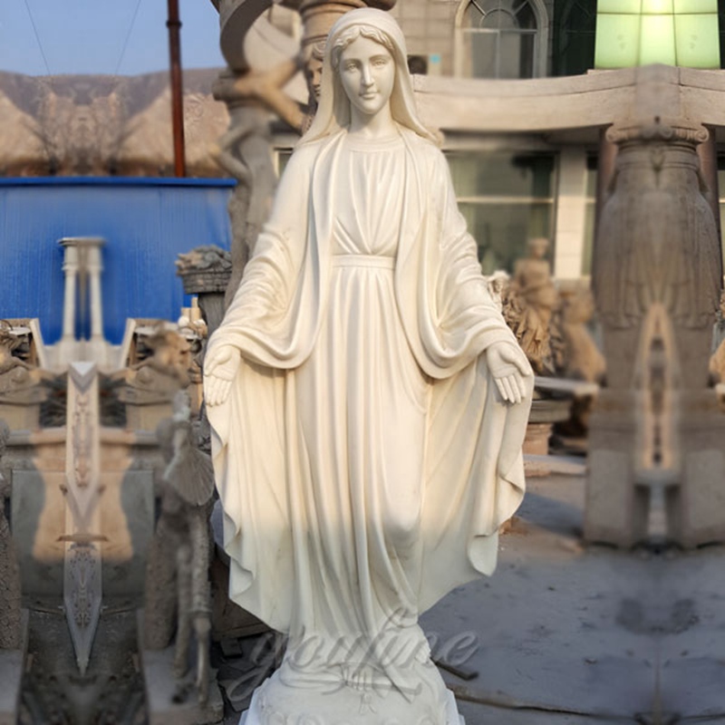 marble Virgin Mary statue (2)