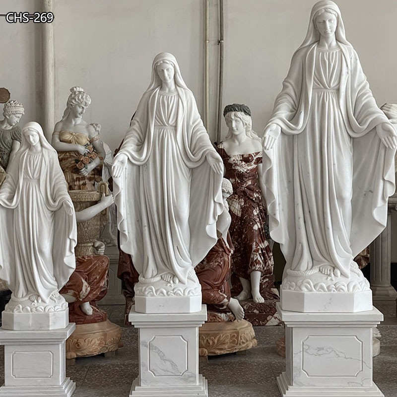 marble Virgin Mary statue (3)