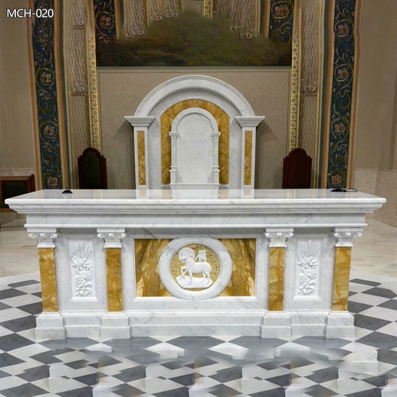 Hand Carved Marble Altar Orthodox Church for Sale