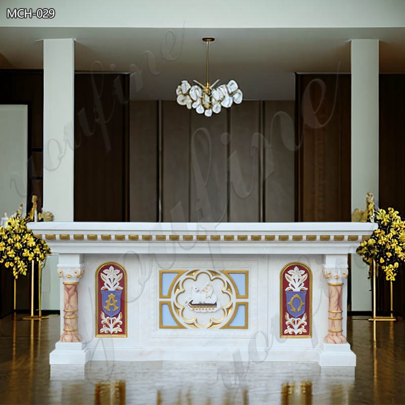 Hand Carved Marble Catholic Altar for Church